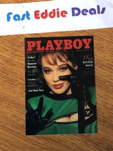 PLAYBOY 1994 jOANNE RUSSELL COLLECTOR COVER CARD # 100 FEBRUARY 1987 EXCELLENT