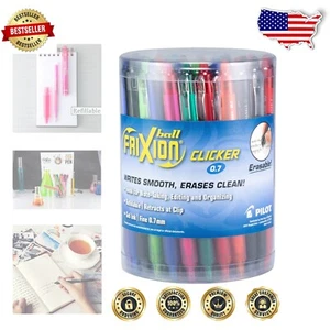 36-Pack Bold Point Erasable Gel Pens in Assorted Colors - FriXion Clickers - Picture 1 of 9