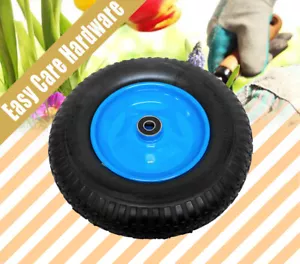 16" Barrow Wheel Tyre PU Solid Air Foam 4.80 / 400 - 8 puncture proof Metal 16mm - Picture 1 of 10