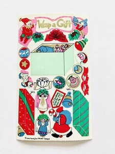 Vintage 80’s SANDYLION Sticker Christmas Activity Sheet - Wrap A Gift - Rare! - Picture 1 of 2