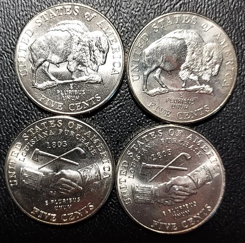 2004 - 2005 P & D Westward Journey Jefferson Nickels - BU (four coins) Cover