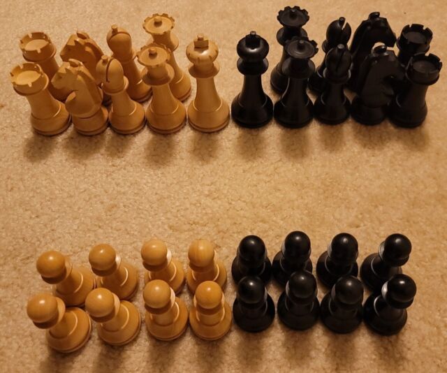 World Championship Chess Pieces Set 3.75 FIDE type+ 21 Ebony Chess Board  COMBO