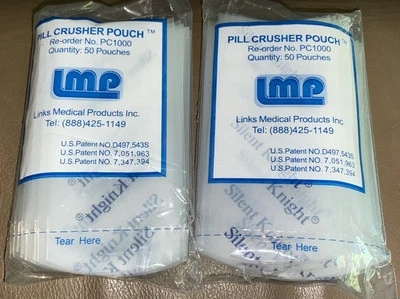 Silent Knight Pill Crusher Pouch 100 Count, LMP Links Medical Products PC1000