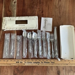 NOS Vintage Oneida Solid Stainless 11 Piece New Unused Set Forks Spoons Knife - Picture 1 of 8