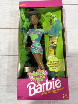 Vintage Mattel 1991 Totally Hair Barbie African American Doll~5948~NRFB - Image 1 of 4