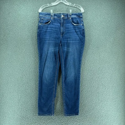 J Jill Denim High Rise Straight Leg Jeans Womens 10 31x29 Dark Wash Stretch - Image 1 of 4