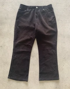 Vintage 90s Corduroy Black Flare Pants - Picture 1 of 5