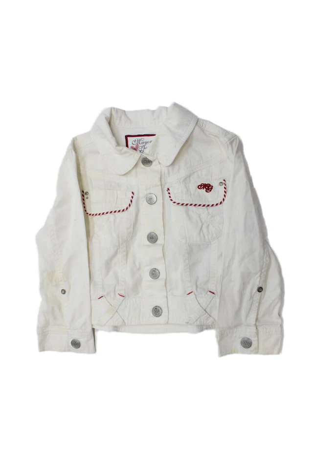 Chaqueta Mayoral para mujer de algodón con botones en contraste con cuello blanca talla 2 Foto 1 de 4