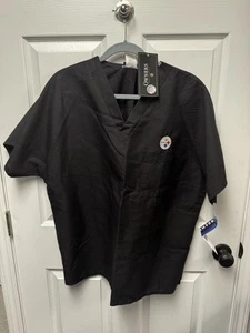 NFL Pittsburgh Steelers Negro Unisex Uniforme Trabajo Exfoliante Reebok Grande - Imagen 1 de 5