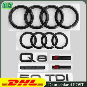 50TDI Styling Emblem Frontgrill Heckklappe  Vorne+Hinten+Seite für Audi Q8 18- - Bild 1 von 3