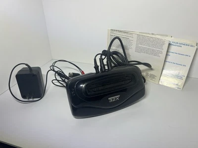 Sega 32X console spacer, power supply and link cables for Genesis W/ Manual - Image 1 of 4