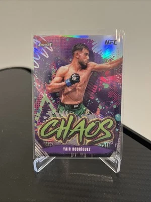 2024 Topps Finest UFC #CHA-27 YAIR RODRIGUEZ Chaos Refractor SP! Mint - Image 1 of 2