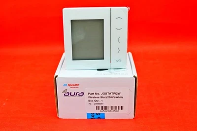 JG Aura JGSTATW2W Wireless Thermostat 230v White - Image 1 of 4