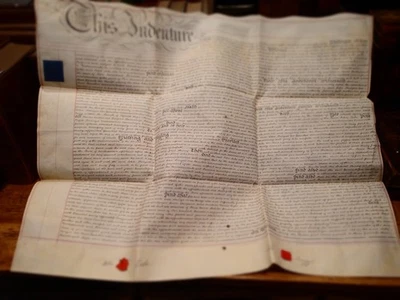 (P) 1828 Vellum document,  Land called Yeo parish of Nympton Regis (Kings) - Image 1 of 4