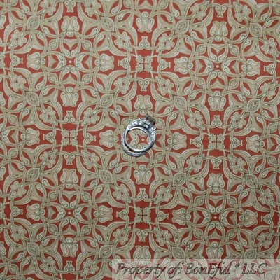 BonEful Fabric FQ Cotton Quilt Brown Gold Tonal Flower Egyptian Gothic Damask US - Image 1 of 4