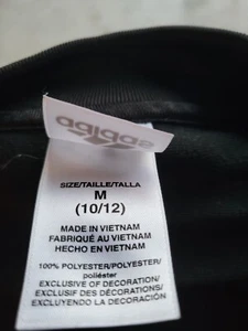 Black and white Adidas track suit for girls size 10/12, - Picture 1 of 2