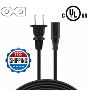 2 Prong 6FT Polarized Power Cord for Vizio Samsung LED TV HDTV AC Wall Cable US - Picture 1 of 3