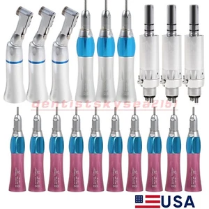 Dental Low Speed Handstück Motor 4 Löcher Gegenwinkel 1-10 gerade Nasenzapfen rosa - Bild 1 von 31
