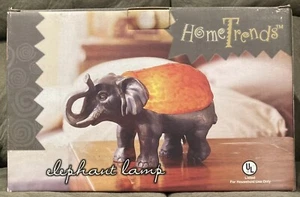 Home Trends Accent Lamp Amber Glass Light Elephant New Open Box 1990’s Vintage - Picture 1 of 3
