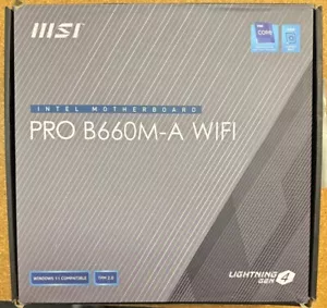 MSI PRO B660M-A WIFI DDR 5 LGA 1700 MicroATX Motherboard - Picture 1 of 10