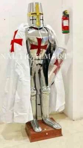 Medieval Knight Suit Of Armor Crusader Combat Full Body Armour Wearable Templar - Picture 1 of 3