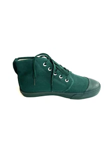 BANGS Green Canvas High Top Sneakers Shoes Women Size 7.5 - Picture 1 of 18