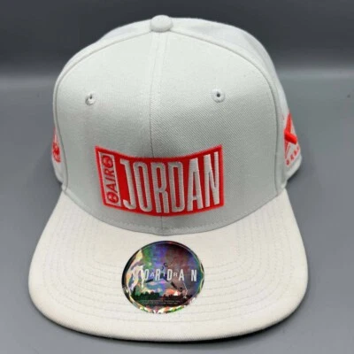 Gorra Air Jordan Hombre Blanca Naranja Bordada Jumpman Snap Back Cap Foto 1 de 4