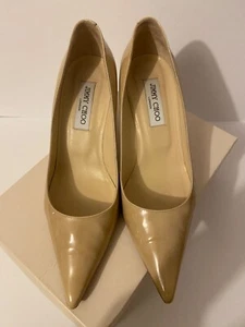 Jimmy Choo Pumps 39,5 nude beige echtes Leder Lackleder mit Box - Bild 1 von 18