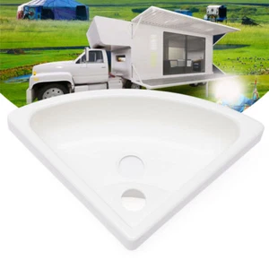 RV Caravan White Triangular Sink Basin Bathroom ABS Corner Sink Wall Mounted HOT - Imagen 1 de 14