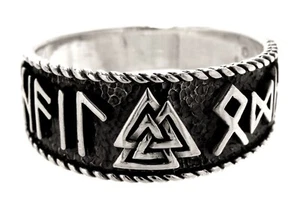 Anillo nudo Wotans Valknut nudo Wotan de plata de ley 925, talla 52-74 Wot.02 - Imagen 1 de 7