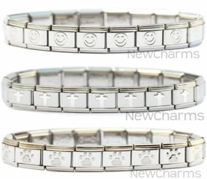 Pulsera de inicio con dije italiano con 18 eslabones - elige estilo / diseño / acabado - Imagen 1 de 23