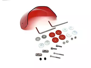 LAMBRETTA SX 150 200 LTD EDIZIONE TRASPARENTE ROSSO SPORT FLY SCREEN CON FISSAGGI - Foto 1 di 7