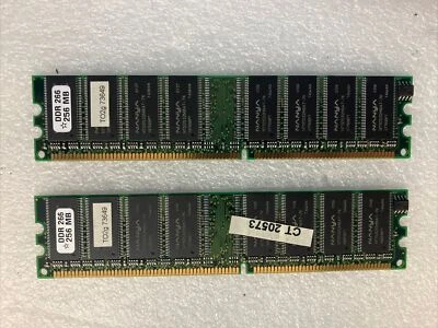 (2x 256MB) Nanya PC-2100U DDR-266MHz DIMM Desktop Memory RAM - Image 1 of 3