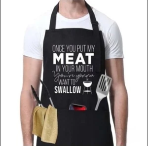 Herren Neuheit BBQ Schürze Grillen Neuheit Lustig Küche Koch Kochen Taschen - Bild 1 von 1