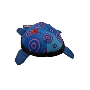 BillipetUSA Durable Floating Toss Dog Toy Blue Turtle with Squeaker Large 8" - Picture 1 of 4