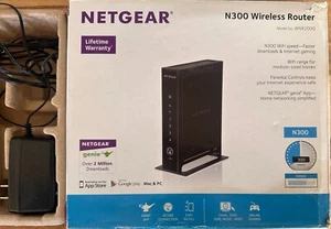 WIRELESS ROUTER NETGEAR N300 300 Mbps 4-Port 10/100 - BLACK - Picture 1 of 8