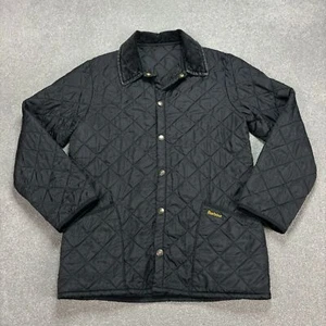 Barbour Jacket Adult Small Black Quilted Country Hunting Field Coat Men - Picture 1 of 10