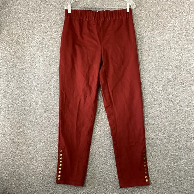 Мягкие окружения женский размер большой красный с заклепками тянуть на узкие ноги брюки - Изображение 1 из 4