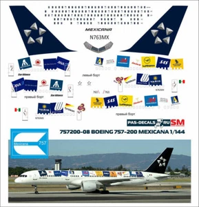 1/144 PAS-DECALS EASTERN EXPRESS Boeing 757-200 MEXICANA - Picture 1 of 1