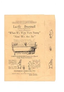 Winnie the Pooh A A Milne 1932 Australian promotional flyer - Picture 1 of 3