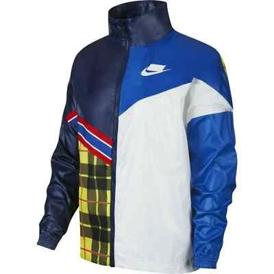 Jaqueta corta-vento Nike Sportswear feminina multicolorida xadrez tecido BV4737-492 tamanho P - Imagem 1 de 3