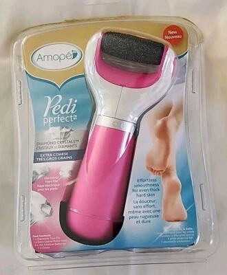 Amope Pedi Perfect lima de pie extra gruesa rosa con cristales de diamante TOTALMENTE NUEVA Foto 1 de 2