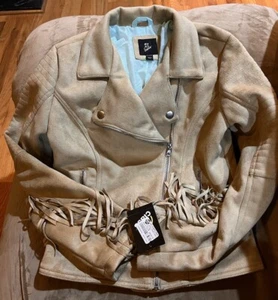 Art Class Mädchen Kunstleder Moto Biker Jacke gefüttert metallic hellbraun 543287 Gr. XL - Bild 1 von 9