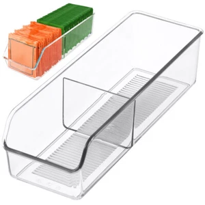 Tea Bag Box Desktop Organizer Case Holder Divided Storage Bin Kitchen Supply - Picture 1 of 10
