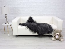  REAL SHEEPSKIN RUG  GOTLAND SHAG RUG GENUINE LEATHER CHAIR COVER  38