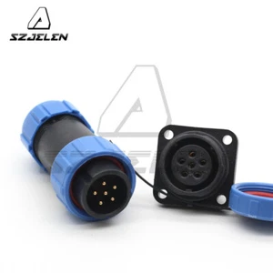 SP21 6Pin Panel Mount 21mm Waterproof Aviation Cable Connector Plug and Socket - Picture 1 of 7