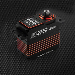POWER HD STORM S25 Brushless Premium Titaniun & Stell Gear Digital Servo Red - Picture 1 of 3