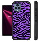 Fusion Case For T-Mobile Revvl 6 5G Hybrid Phone Cover  Purple Zebra
