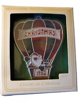 🎣🛠💰 VTG Hallmark Ornament COLORS OF CHRISTMAS Hot Air Balloon 1982! "J"