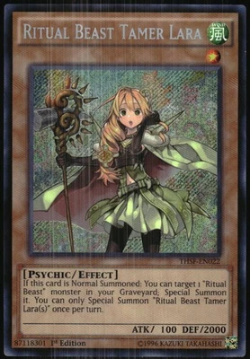 Yu-Gi-Oh! - The Secret Forces Ritual Beast Tamer Lara 2015 THSF-EN022 1st Editio - Image 1 of 2